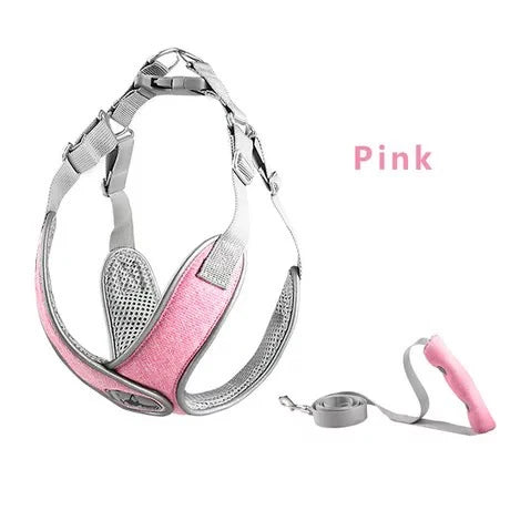 Reflective Dog Harness And Leash Set - House of Yorkie