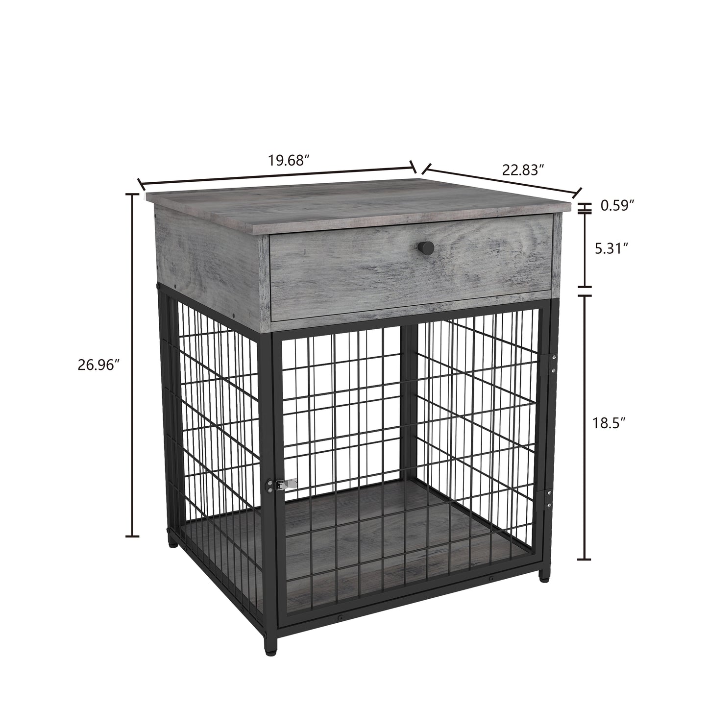 Wooden Dog Kennel / Crate End Table, Nightstand - House of Yorkie
