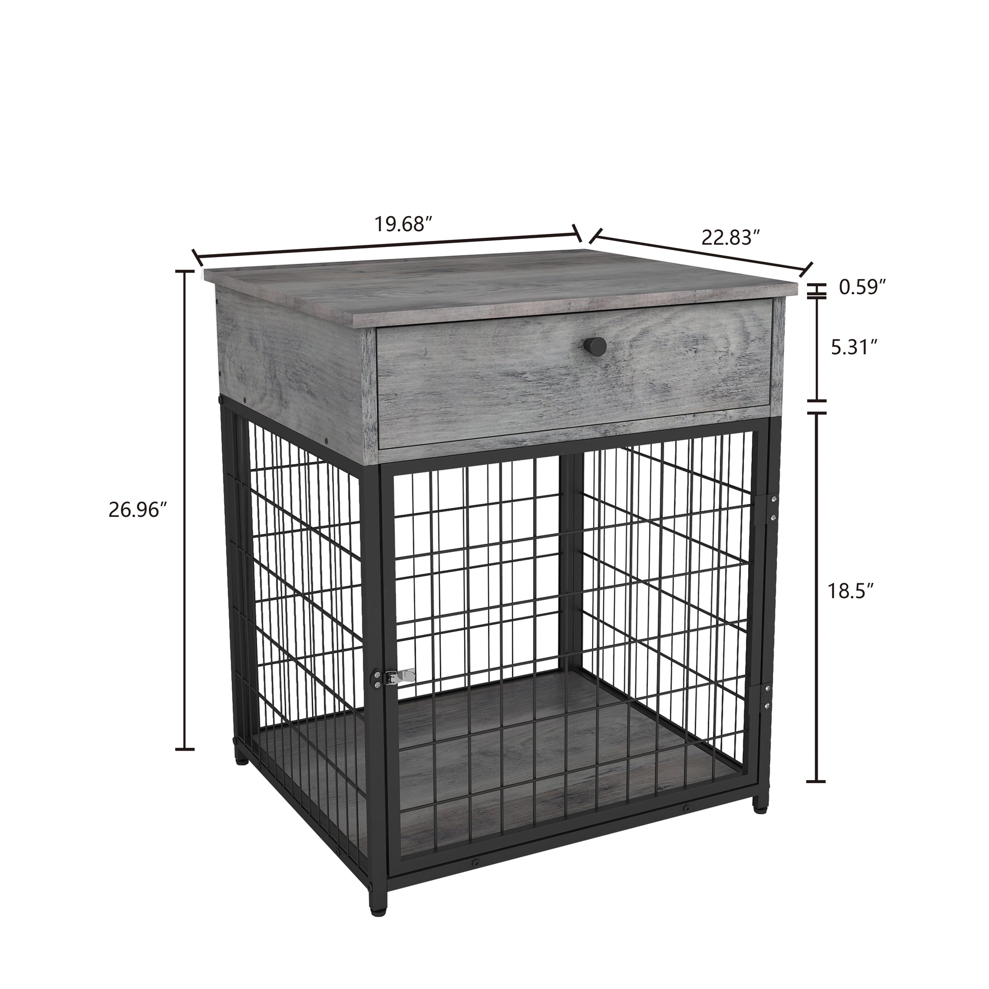 Wooden Dog Kennel / Crate End Table, Nightstand - House of Yorkie