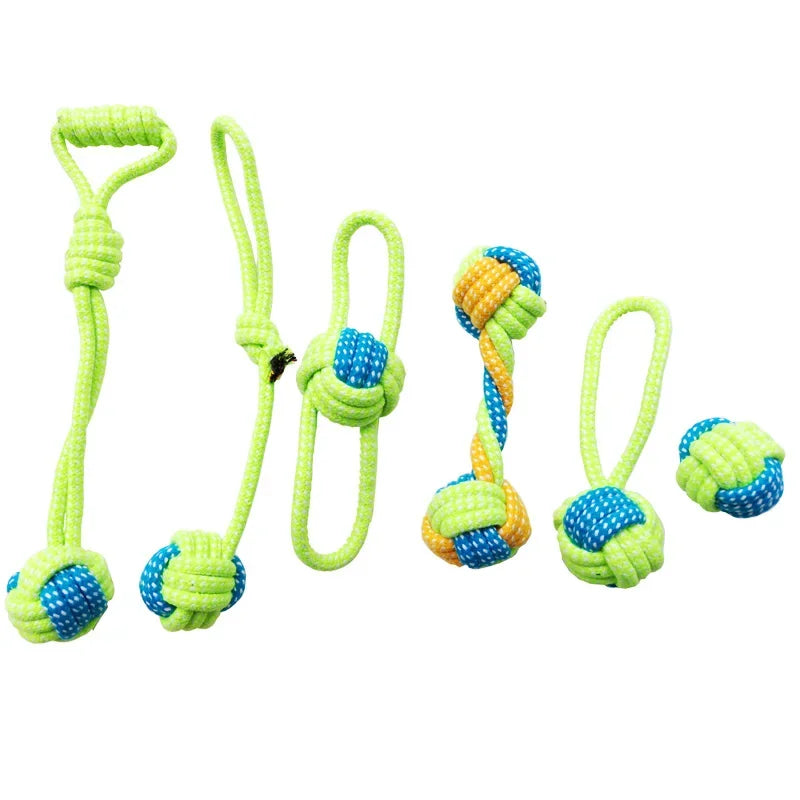 Bundled Dog Rope Toy Sets - for small dogs to chew, play fetch and tug - House of Yorkie