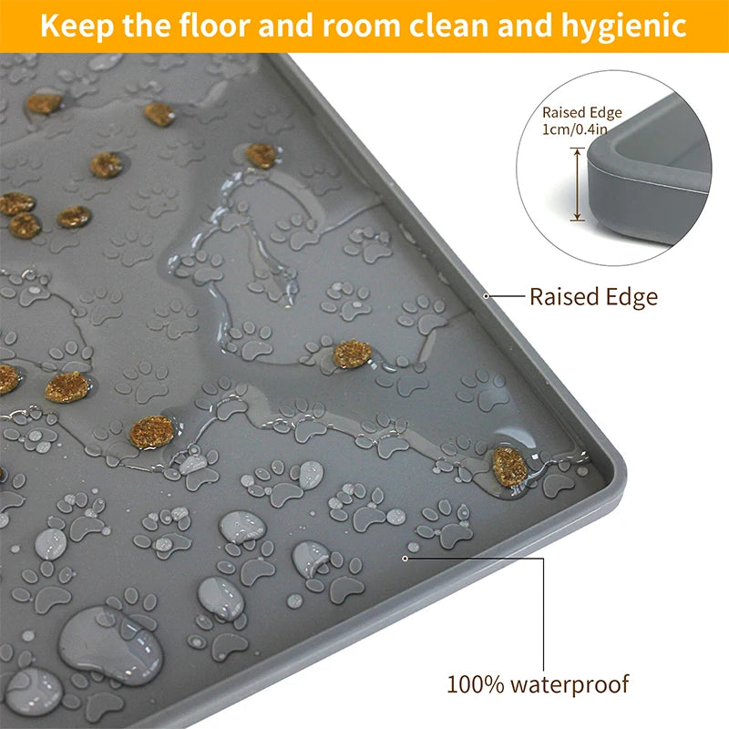Feeding Pet Placemat Dog Food - Drinking Silicone Waterproof Dishwasher Safe - House of Yorkie