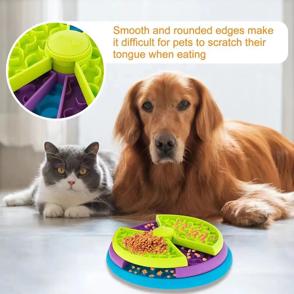 Dog Puzzle Slow Feeder Interactive Dog Puzzle Game 3 Layers Anti-anxiety Dog Feeder Bowl - House of Yorkie