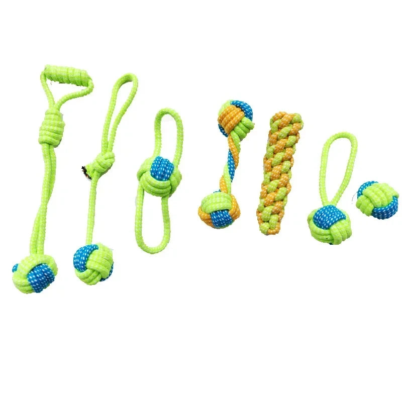 Bundled Dog Rope Toy Sets - for small dogs to chew, play fetch and tug - House of Yorkie