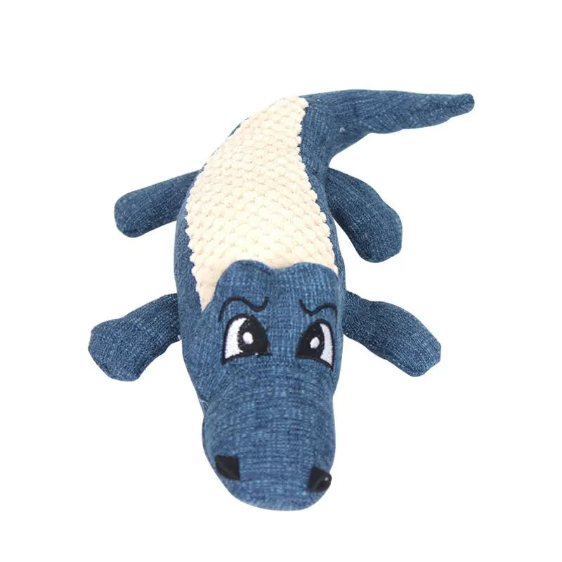 Pet Chew Toys Interactive Cartoon Animal Plush Alligator Shape Dog Sound Toy Gnawing Grinding Teeth Training Supplies - House of Yorkie