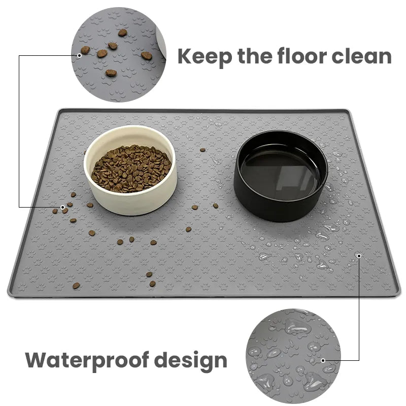Feeding Pet Placemat Dog Food - Drinking Silicone Waterproof Dishwasher Safe - House of Yorkie