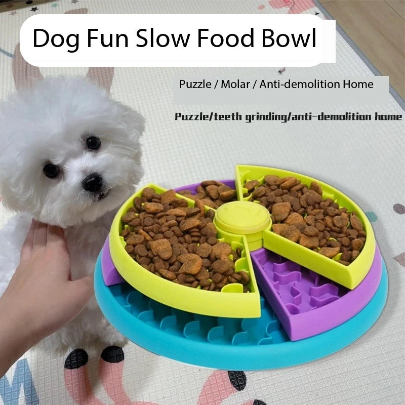 Dog Puzzle Slow Feeder Interactive Dog Puzzle Game 3 Layers Anti-anxiety Dog Feeder Bowl - House of Yorkie