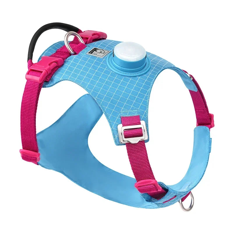 Pet Harness with LED Light and Tracker Holder, 19 Light Modes - House of Yorkie