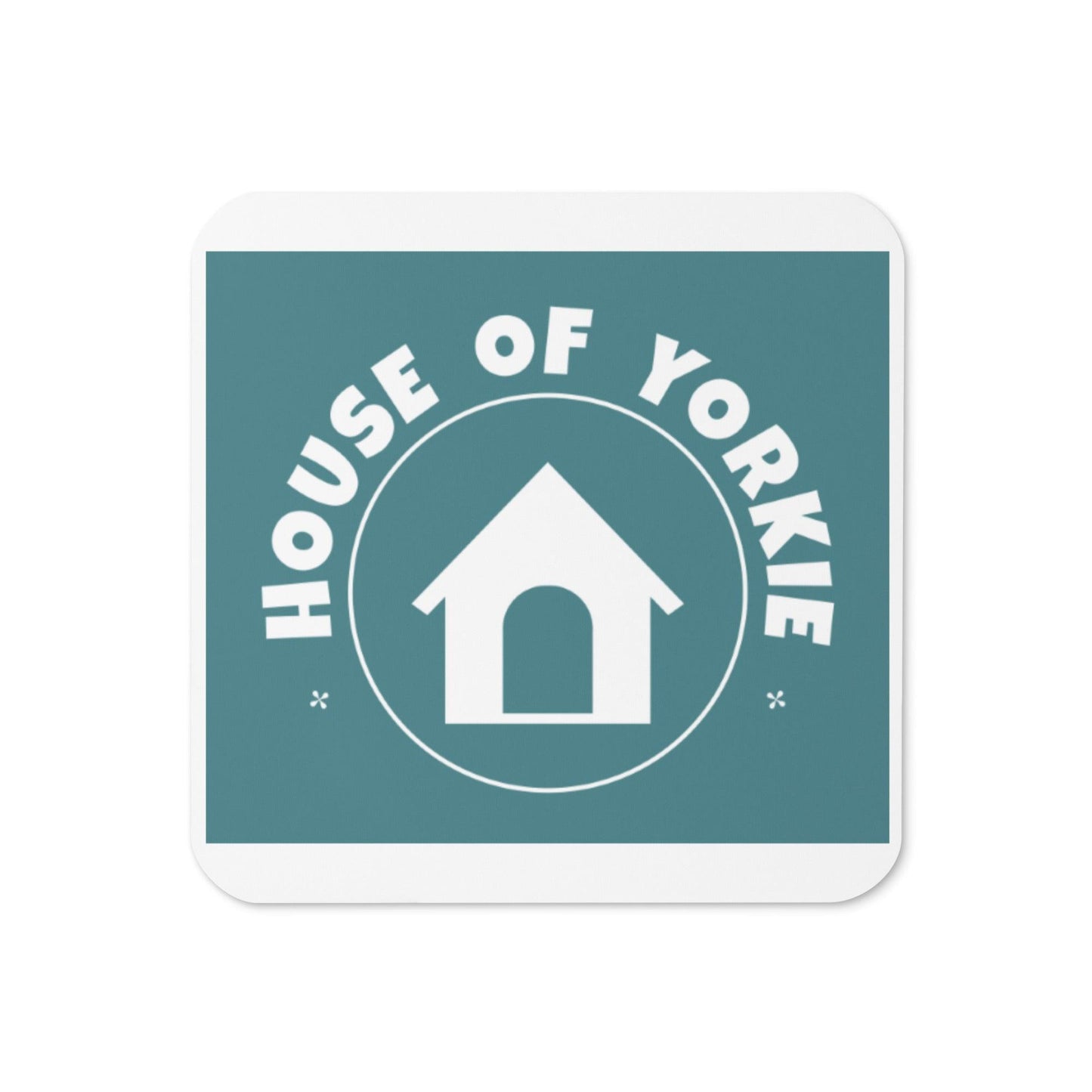 House of Yorkie Cork-back coaster - House of Yorkie