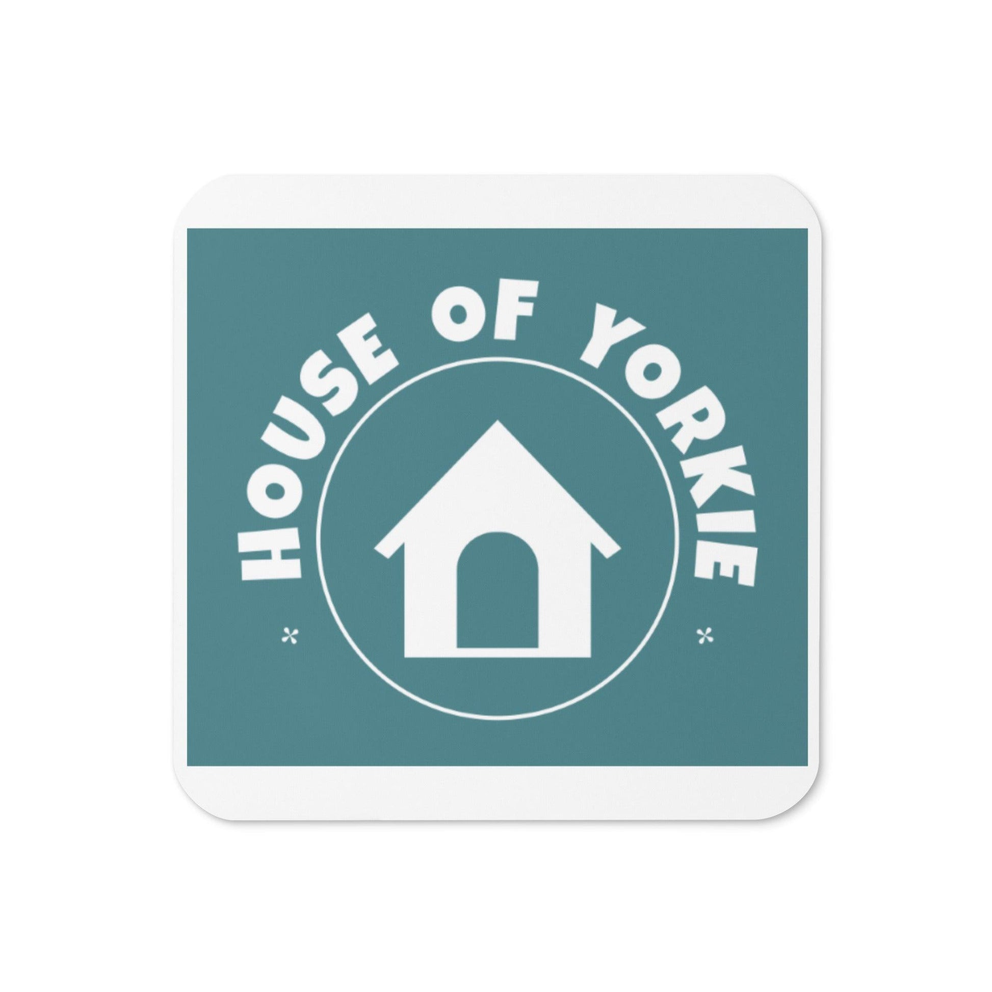 House of Yorkie Cork-back coaster - House of Yorkie