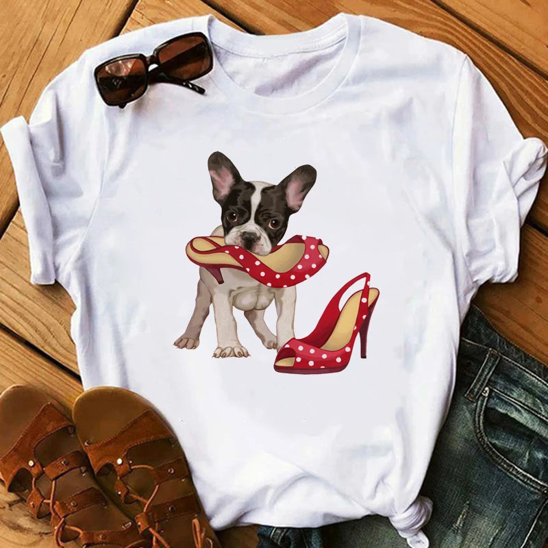 2024 Small Dog Designs Womens T-shirt Yorkshire Terrier, Yorkie,