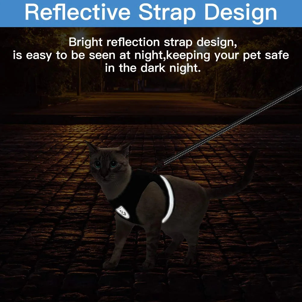 Breathable Harness And Leash - Escape Proof