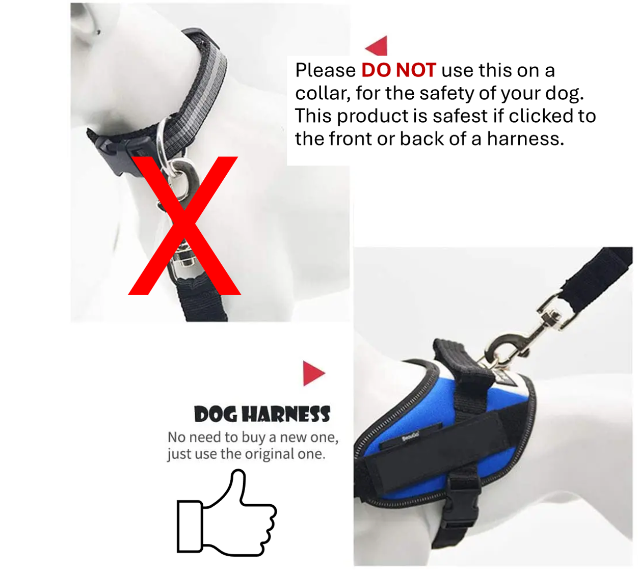 Dog Car Seat Leash - Adjustable Pet Cat Dog Car Seat  Vehicle Lead Clip