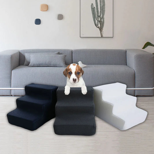 Dog Bed Cat Dog Stairs Pet Supplies 3 Steps Stairs Non-slip Sponge Pet Ramp Puppy Accessories Dog Ladder