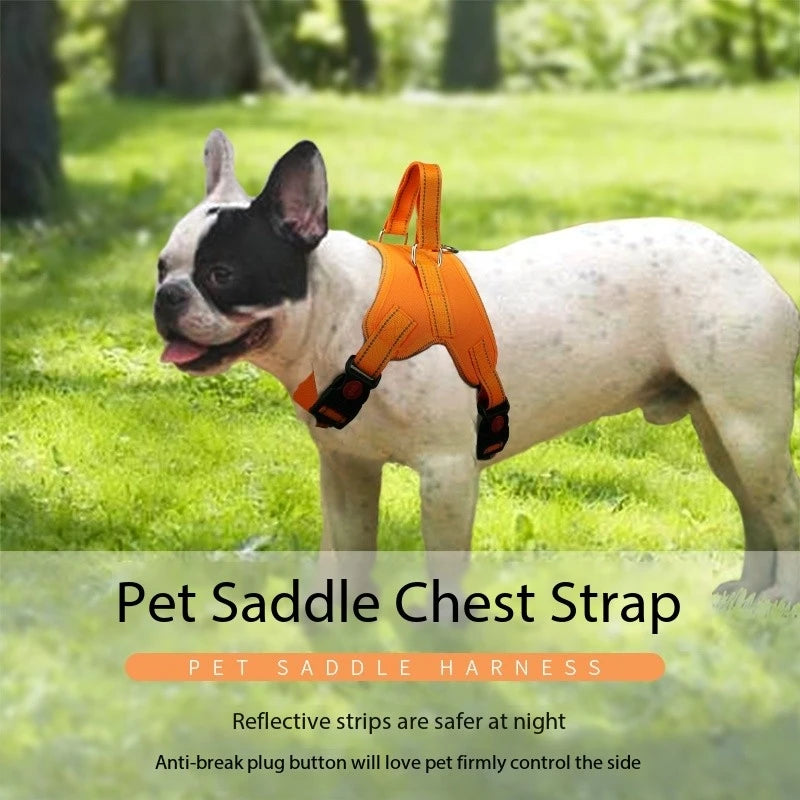 Durable No Pull Dog Harness Comfortable Adjustable Reflective Breathable Massage Pet Vest With Easy Control Handle