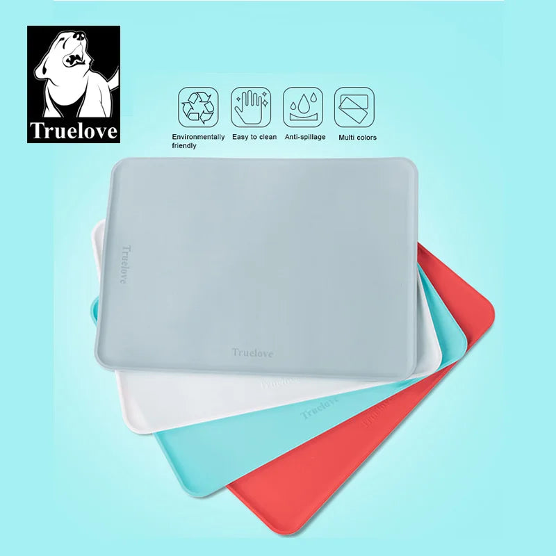 Truelove Silicone Pet Feeding Mat Spills Protects Floors Waterproof Placemats Dog Cat Water Bowl Raised Pets Accessories