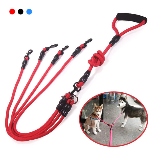 Twirl & Tangle-Free Multi-Dog Leash for 2-4 Dogs Walking Together on 1 Leash!!