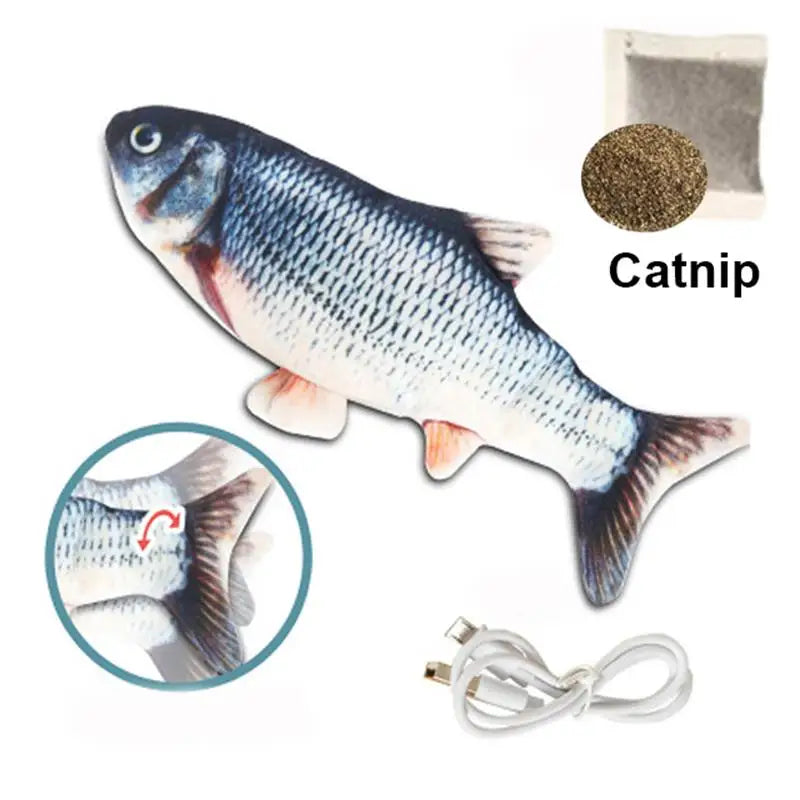 Pet - Fish Plush Wilggle Toy - USB Rechargeable