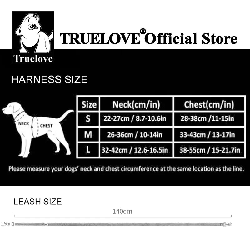 Truelove Pet Harness Leash Set