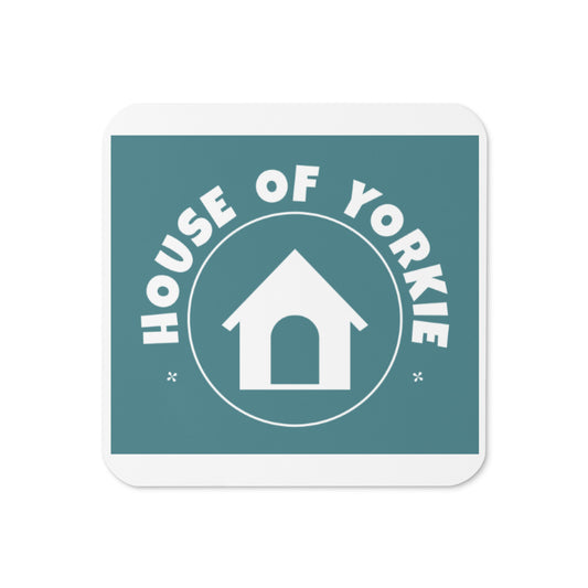 House of Yorkie Cork-back coaster